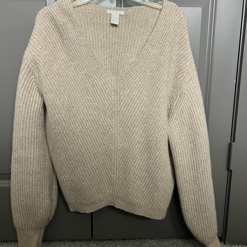 H&M Beige Oversized Sweater